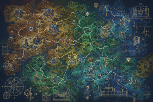 Mappa di un universo narrativo complesso per il worldbuilding seriale